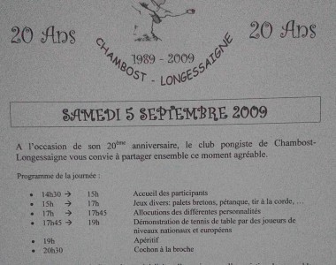 2009 : Le CPCL fête ses 20ans